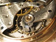 Waltham 10-size pocket watch in gold-filled case