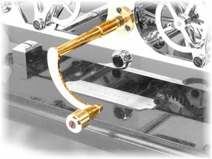 H1 cranked winding key — the L-shaped key with ivory tag