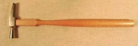 Watchmaker's small brass and steel hammer with wooden handle