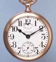 Waltham movement showing fine engraving and jewelling