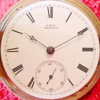 Appleton Tracy & Co. Waltham pocket watch — white enamel dial with Roman numerals